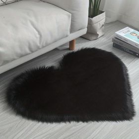 Heart Shaped Area Rug (Gray: Black)