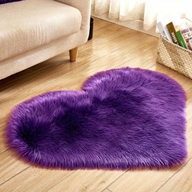 Heart Shaped Area Rug (Gray: Purple)