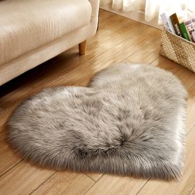 Heart Shaped Area Rug (Gray: Grey)