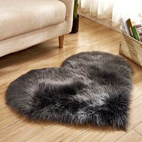 Heart Shaped Area Rug (Gray: Dark Gray)