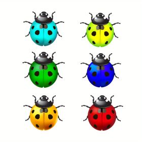 1pc/6pcs, Metal Ladybugs Wall Decor, Metal Ladybugs Hanging Decor, Home Decor, Garden Decor, Wall Decor, Bedroom Decor, Wedding Decor, Party Decor, Bi (Gray: 6PC/SET)