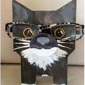 Cute Cat Glasses Holder (Items: Black Cat)