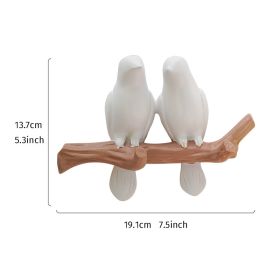 Little Birds Decorative Hook (Gray: White)