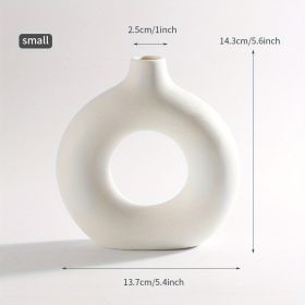 Modern Ceramic Vase (Gray: Ivory White, size: small)