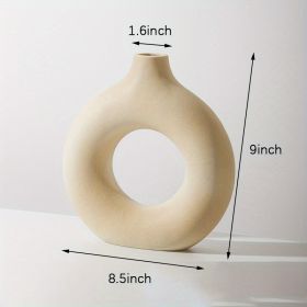 Modern Ceramic Vase (Gray: Cream Color, size: XL)