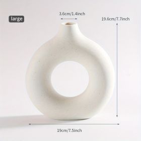 Modern Ceramic Vase (Gray: Beige, size: large)