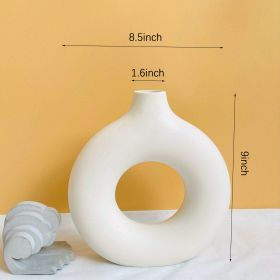 Modern Ceramic Vase (Gray: Ivory White, size: XL)