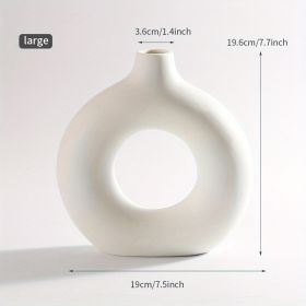 Modern Ceramic Vase (Gray: Ivory White, size: large)