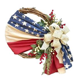 Independence Day Wreath Home Outdoor Decoration (Gray: Type 1)