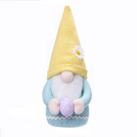 Easter Egg Dwarf Plush Ornament Kids Room Decoration Home Decoration Doll (Gray: Yellow)