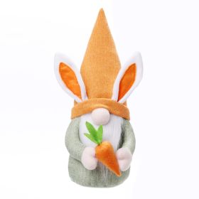 Easter Egg Dwarf Plush Ornament Kids Room Decoration Home Decoration Doll (Gray: Orange)