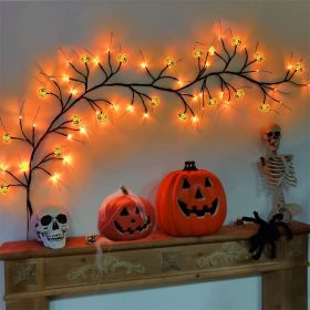 6 Ft LED Halloween Light String (Gray: Orange)