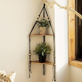 Woven Triangle Shelves Wall Decor (Style: B)