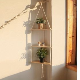 Woven Triangle Shelves Wall Decor (Style: A)