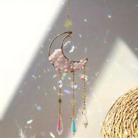 Rainbow Maker Crystal Suncatcher (Gray: 2.76inchMOON Powder Crystal)