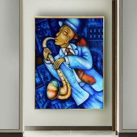 Hand Painted Oil Painting Abstract Musician Portrait On Canvas (Style: 1, size: 50X70cm)