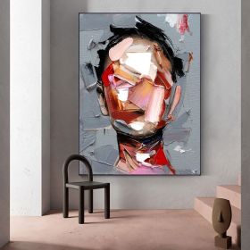 Hand Painted Oil Painting Abstract Portrait On Canvas (Style: 1, size: 60X90cm)