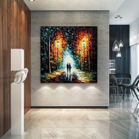 Hand Painted Oil Painting Original Romantic Walk (Style: 1, size: 100x100cm)