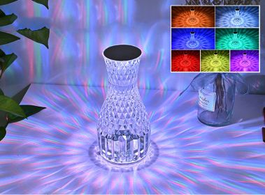 Crystal Lamp Vase (Electrical outlet: USB, Style: Charging 16colors)