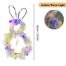 Easter Bunny Wreath (Ships From: CN, Gray: With Light B)