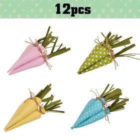 Easter Carrot Decorations (Ships From: CN, Gray: 12Pcs C)