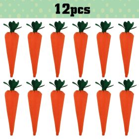 Easter Carrot Decorations (Ships From: CN, Gray: 12Pcs B)