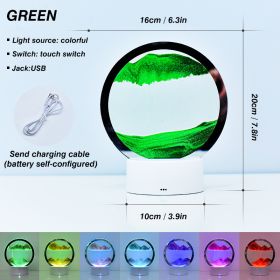 Moving Sand Art Night Light (# of Lamps: Green, Ships From: CN)