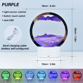 Moving Sand Art Night Light (# of Lamps: Purple, Ships From: CN)