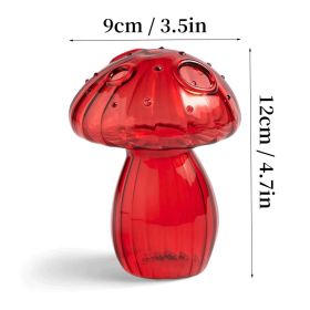 7 Style Mushroom Glass Vase Creative Hydroponics Vases Aromatherapy Bottle Desktop Crafts Ornament Living Room Home Office Decor (Ships From: CN, Gray: HGA0012459-B)