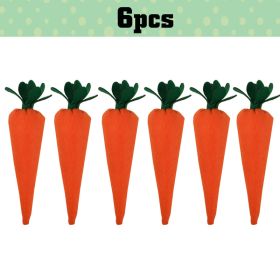 Easter Carrot Decorations (Ships From: CN, Gray: 6Pcs B)