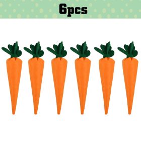 Easter Carrot Decorations (Ships From: CN, Gray: 6Pcs A)