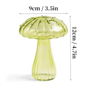 7 Style Mushroom Glass Vase Creative Hydroponics Vases Aromatherapy Bottle Desktop Crafts Ornament Living Room Home Office Decor (Ships From: CN, Gray: HGA0012459-A)