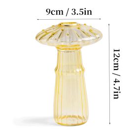 7 Style Mushroom Glass Vase Creative Hydroponics Vases Aromatherapy Bottle Desktop Crafts Ornament Living Room Home Office Decor (Ships From: CN, Gray: HGA0012459-C)