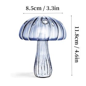 7 Style Mushroom Glass Vase Creative Hydroponics Vases Aromatherapy Bottle Desktop Crafts Ornament Living Room Home Office Decor (Ships From: CN, Gray: HGA0012459-E)