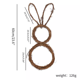 Easter Bunny Wreath (Ships From: CN, Gray: No Light)