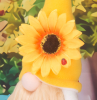 Handmade Summer Sunflower Gnomes Faceless Plush Doll