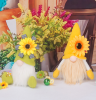 Handmade Summer Sunflower Gnomes Faceless Plush Doll