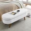 Oval Ottoman Storage Bench