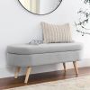 Oval Ottoman Storage Bench