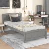 Twin Wood Platform Bed with Headboard and Footboard