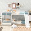 Full and Twin Size L-Shaped Bunk Bed