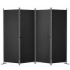 VEVOR 4 Panel Fabric Partition Room Dividers for Office, Bedroom, Dining Room, Study