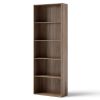 5-Shelf Wood Bookcase