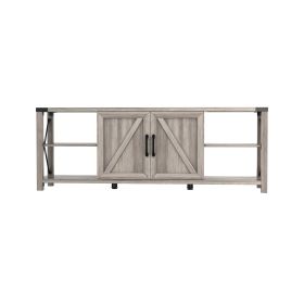 68" TV Console Cabinet (Gray: Grey Walnut)