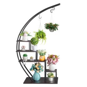 5-Layer Semi-Circle Shelves w/ Hooks (Gray: as picture)