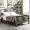 Wood Platform Bed with Headboard and Footboard