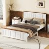 Full Size Platform Bed w/ Rectangular Headboard and Footboard