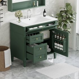 36'' Bathroom Vanity with Top Sink (Gray: Green)