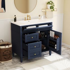 36'' Bathroom Vanity with Top Sink (Gray: Blue)