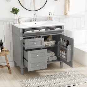 36'' Bathroom Vanity with Top Sink (Gray: Grey)